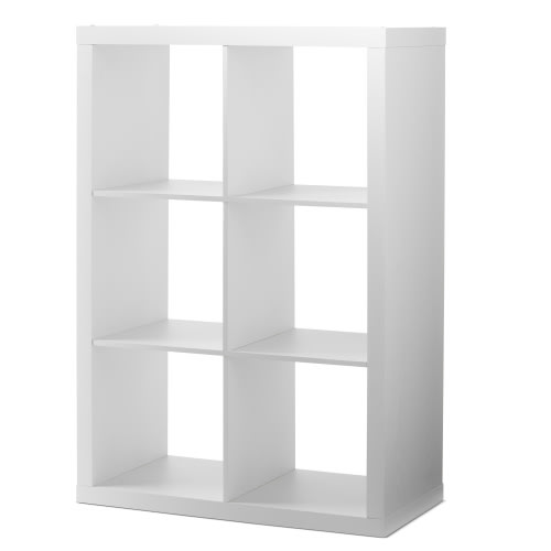 Better Homes & Gardens 6-Cube Storage Organizer, Textured White