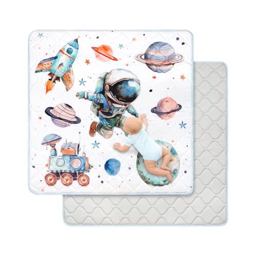 Baby Play Mat for Floor 50 * 50 inch, Extra Thick Soft Cushioning Foam Mat for Kids, Non Slip & Washable Crawling Mat for Toddler, Padded Play Mat for Baby Tummy Time