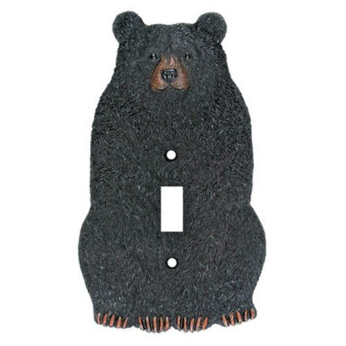 Black Bear Single Switch Plate | Black Forest Decor
