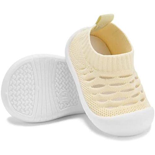 Baby Shoes for Boys Girls - Infant Toddler First Walkers Non-Skid Slipper Shoes with Rubber Sole Sneaker