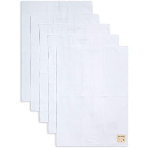 Burts Bees Baby Infant Burp Cloths, 100% Organic Cotton Extra Absorbent Soft Fabric Drool Cloths, 5-Pack Newborn Must-Have Essential Large Burping Cloths, One Size 17 x 11.75 Inches