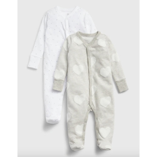 Baby Print Footed One-Piece (2-Pack)