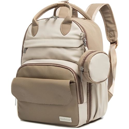 Diaper Bag Backpack - Multifunctional Travel Diaper Back Packs,Maternity Baby Changing Bags, Compact 12L Capacity, PU Leather, Waterproof, Unisex, Stylish Nappy Bag, Diaper Changing Pad