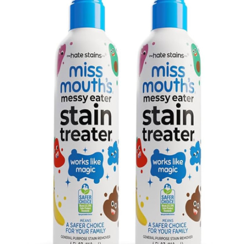 Miss Mouth's Messy Eater Stain Treater Spray - 4oz 2 Pack Stain Remover - Newborn & Baby Essentials - No Dry Cleaning Food, Grease, Coffee Off Laundry, Underwear, Fabric