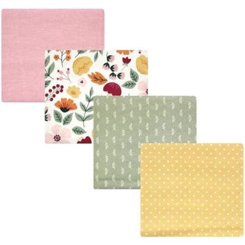 Luvable Friends Little Treasure Flannel Receiving Blankets 4pk