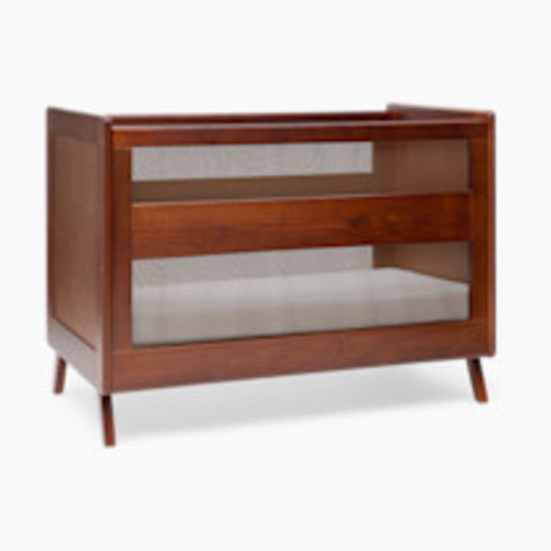 Halo 3-in-1 Breathable Mesh Convertible Crib with Conversion Kit - Walnut