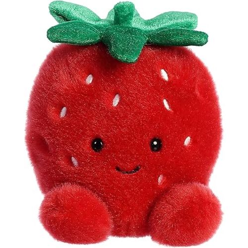 Aurora® Adorable Palm Pals™ Juicy Strawberry™ Stuffed Animal - Pocket-Sized Play - Collectable Fun - Red 5 Inches