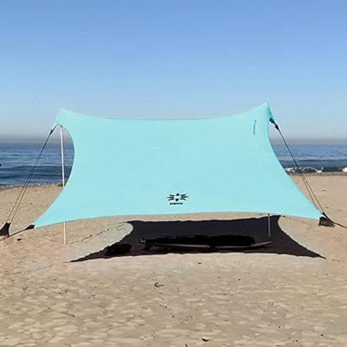 Neso Gigante | Portable Beach Tent - Ideal to Enjoy with Family and Friends - UPF 50+, Water-Resistant, and Lightweight - Seafoam, 11' x 11'