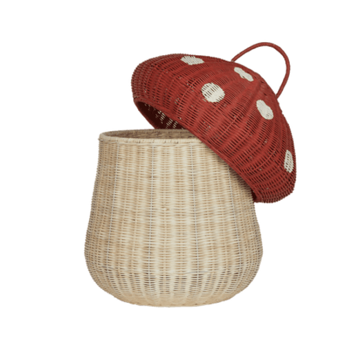 Mushroom Storage Basket - Red