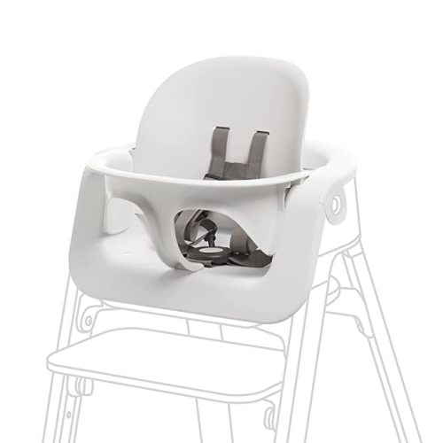 Stokke Steps Baby Set, White - Transform Stokke Steps Into Comfortable High Chair - Suitable for Baby from 6 Months - includes 5-Point Safety Harness - Tool Free, Adjustable & Ergonomic