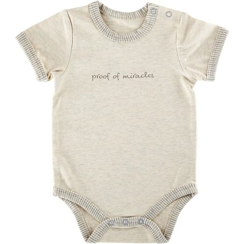 Stephan Baby baby-boys Inspirational Heather Snapshirt StyleBaby Bodysuit - 1 Count (Pack of 1) - Proof of Miracles