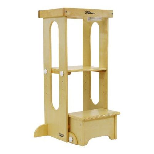 Little Partner Explore N Store Learning Tower, Folding Toddler Tower - Soft White