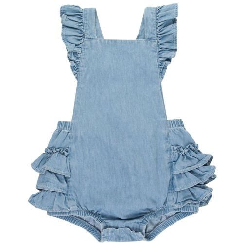 Rufflebutts Baby/toddler Girls Long Sleeve Tulle Skirted Romper - Dark Navy, 6-12m