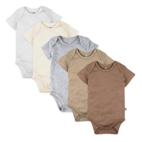 5-Pack Organic Cotton Short Sleeve Bodysuits | Honest Baby Clothing
