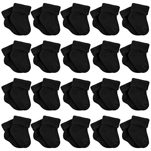 Janmercy 20 Pair Preemie Socks Baby Boy Girls Newborn Premature Terry Cotton Socks for Unisex Baby