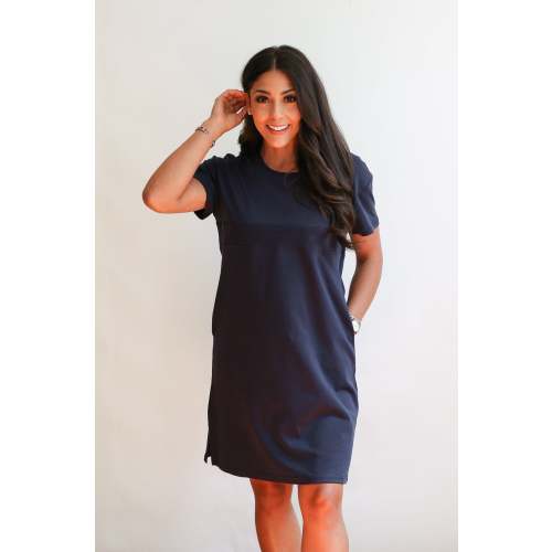 Breastfeeding Invisible Zipper T-Shirt Dress