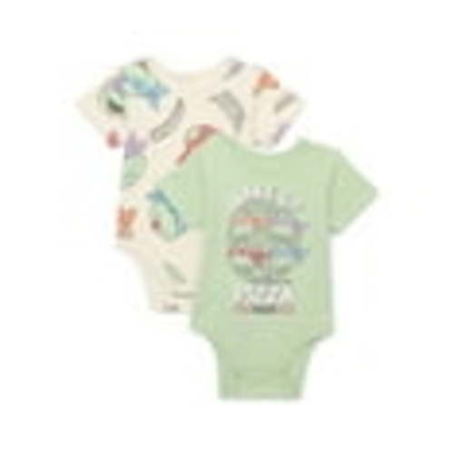 Teenage Mutant Ninja Turtles Baby Boys Graphic Bodysuits with Short Sleeves, 2-Pack, Sizes 0/3M-24M