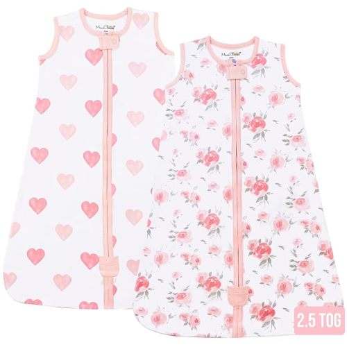 Mama Cheetah Baby Sleep Sack 2.5 TOG, Organic Cotton Baby Wearable Blanket with Two-Way Zipper, Swaddle Transition Baby Sleeping Bag for Newborn Infant Toddler Boy Girl, 6-12 Months