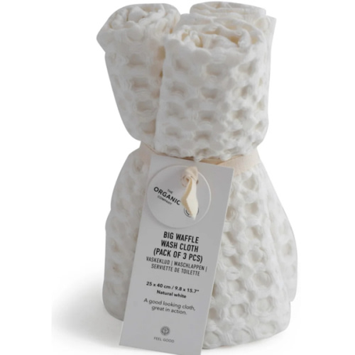 Cotton Big Waffle Washcloth 3-Pack