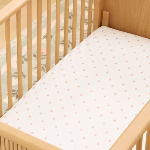 Organic Shadow Dot Crib Fitted Sheet