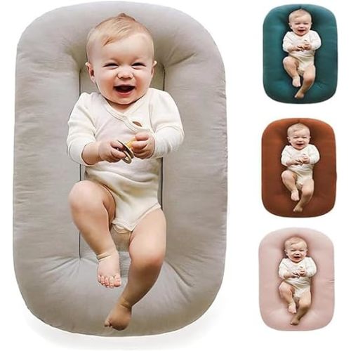 Baby Lounger Pillow for 0-24 Months (Beige)