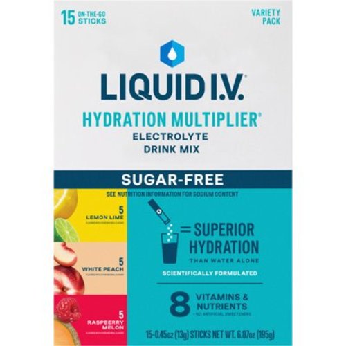 Liquid I.V.® Variety Pack Sugar-Free Hydration Multiplier® Powdered Electrolyte Drink Mix, 15 CT
