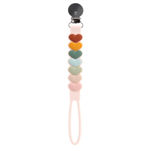 Loulou Lollipop Beadless Silicone Pacifier Clip (Sweetheart, Multi)