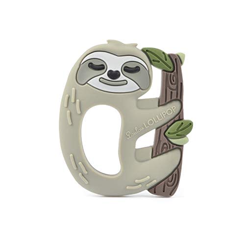 Loulou Lollipop Silicone Teether for Teething Baby Boy and Girl - Sloth