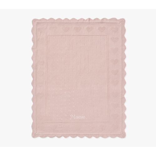 Heart Pointelle Baby Blanket