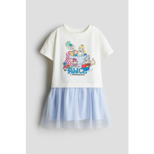 TULLE DRESS WITH PRINTED MOTIF