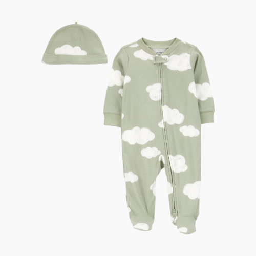 Carter's 2-Piece Sleep & Play and Cap Set - Green, 3 M