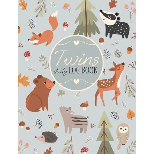 Twins Daily Log Book: Double Journal Tracker For Newborns To Record Feedings, Sleep Schedule, Diapers And Activities. Over 200 Pages