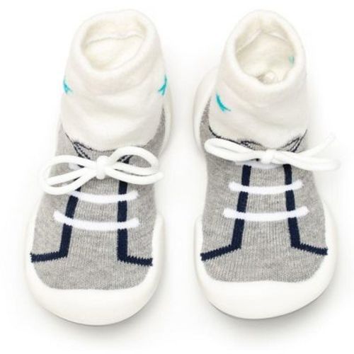 Komuello Baby Shoes - String Grey Size 6-12m