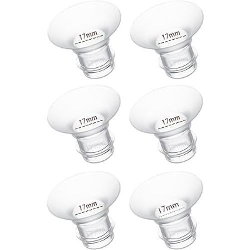 17mm Flange Insert 6PC, Compatible with 17mm Flange Spectra/Flange Inserts for Spectra/Momcozy Flange Inserts/Momcozy Wearable Breast Pump Flange Insert/Flange Inserts for Medela Pump/Willow/TSRETE