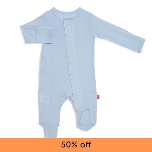 baby blue modal magnetic parent favorite footie