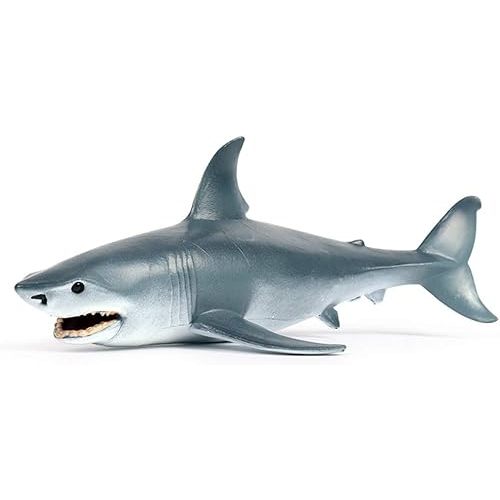 EOIVSH Sea Animal Shark Toys, Realistic Ocean Animal Blue Shark Figure Party Supplies Cake Topper Educational Marine Toys for Kids