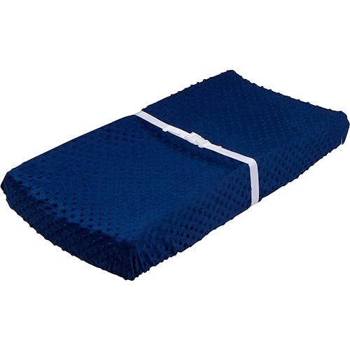 Gerber Baby Boys Girls Neutral Newborn Infant Baby Toddler Nursery Changing Pad Cover, Dotted Navy, 16" x 32"