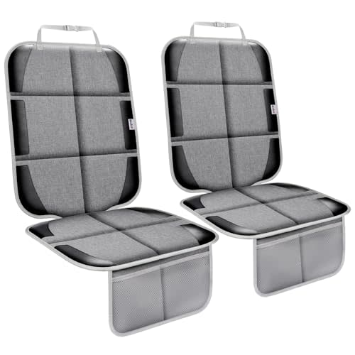 Meolsaek Car Seat Protector, Non-Slip Backing Will Not Leave Imprint, Waterproof Thicker Car Seat Cover for SUV, Sedan, Truck, Leather Seat Protector (Black-2pc)