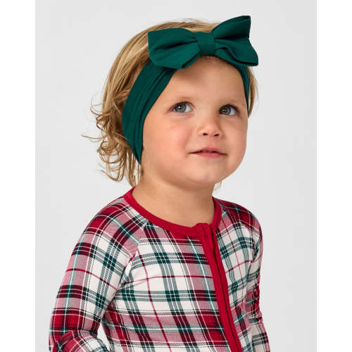 Emerald Luxe Bow Headband - Little Sleepies