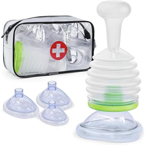 Anti Choking Device Choking Rescue Device,Choking Device for Kids & Adults, Portable Choking Rescue Device Home&Travel Kit,Choke Rescue Device for Kids & Adults with 3 Masks, Strong Suction Heimlich