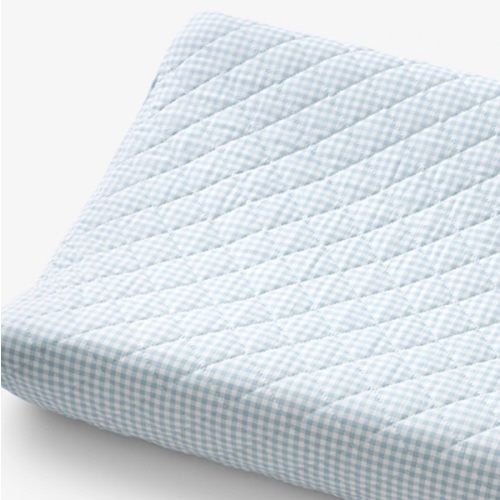 Gingham Organic Cotton Percale Changing Pad Cover