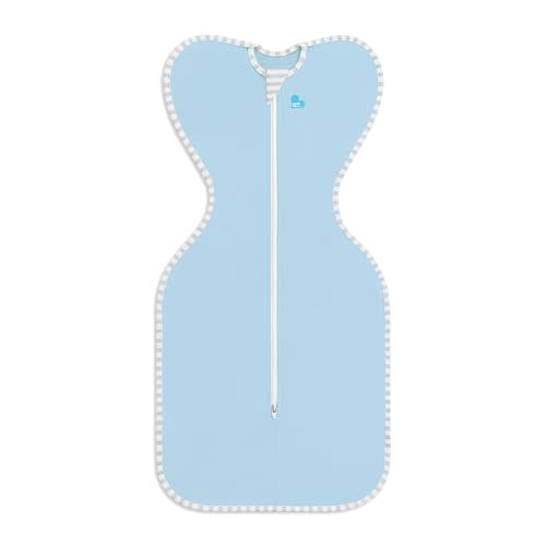 Love to Dream Swaddle, Baby Sleep Sack, Swaddle Up Self-Soothing Swaddles for Newborns, Get Longer N, Snug Fit Helps Calm Startle Reflex, Lite 0.2 Tog Sleep Sack, 13-19 lbs, Blue