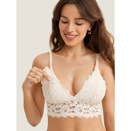 Lace Plunge Nursing Bralette