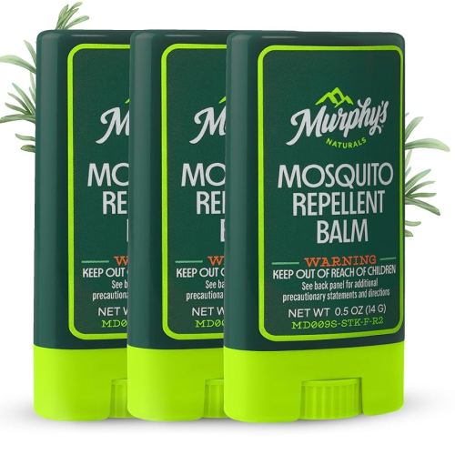 Murphy's Naturals Mosquito Repellent Balm Stick, Plant-Based, Natural Ingredients, DEET-Free, Travel-Pocket Size, 0.5oz Each, 3-Pack