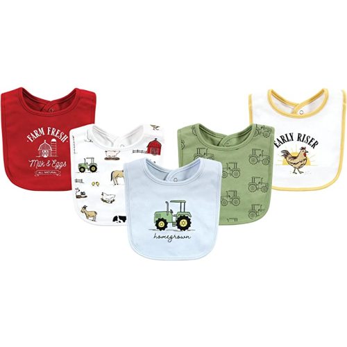 Hudson Baby Unisex BabyCotton Bibs