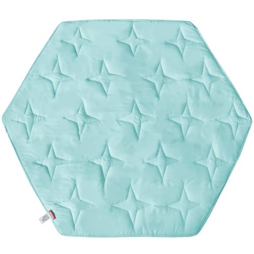 Hexagon Playpen Mattress Mat Blue, Non Slip Playpen Mat for Regalo Play Yard 6 Panel Playpen, Fit Hiccapop 53" PlayPod Portable Playard, Kids Tent Mat Hexagon