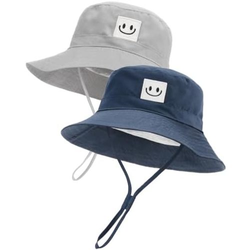 FURTALK Baby Sun Hat Smile Face Toddler Boys Girls Bucket Hat 0-5 Years Kids UPF 50+ Sun Protection Summer Hats