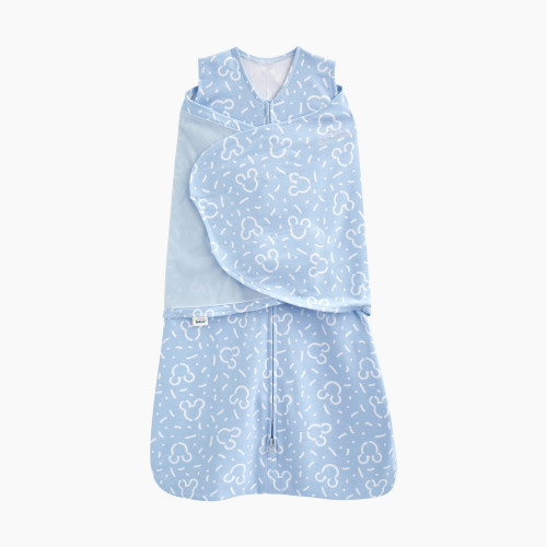 Halo Disney SleepSack Swaddle Cotton - Confetti Mickey Blue, Newborn