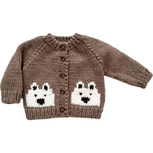 Bear Cardigan, Tan - The Blueberry Hill | Maisonette