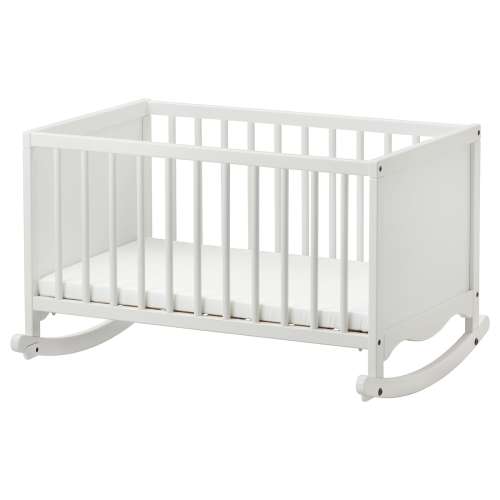 SOLGUL Cradle with sleeping pad, white, 26x33 1/8" - IKEA